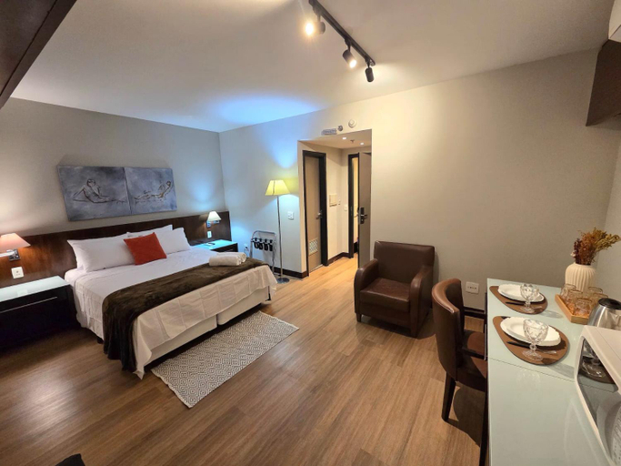 Bedroom 4, Super Comfort Flats lll - WTC - com Estacionamento, São Paulo