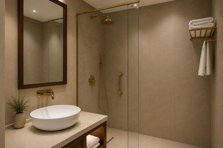 Bathroom 2, The Hills Kasauli, Solan