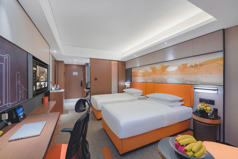 Bedroom 2, Vienna International Hotel Guangzhou Baoneng Performing Arts Center Xiangxue Metro Station, Guangzhou