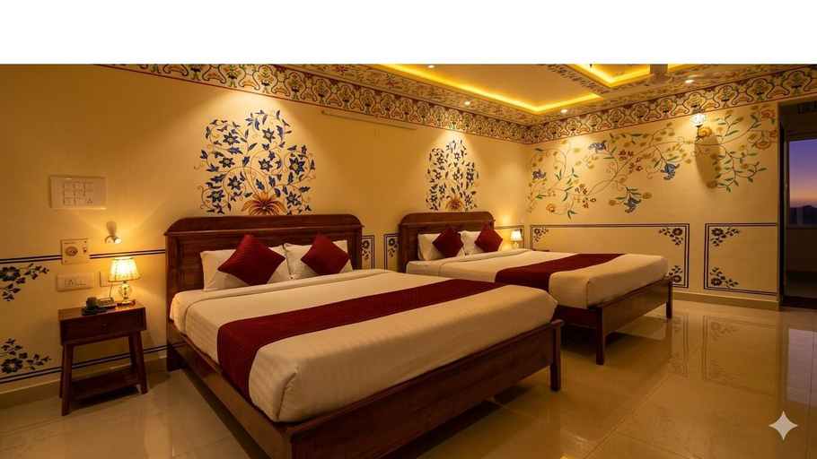 Bedroom 3, Virasat Mahal - Jaipur City Centre Hotel, Jaipur