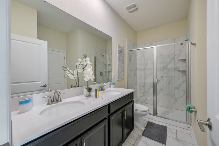 Bathroom 4, Disney Bliss Themed Rooms Game Room Private Pool, Osceola