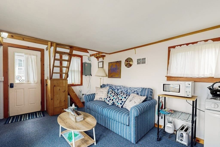 Interior, Cozy Studio With Lofted Sleeping Space and Great Water View, Hancock