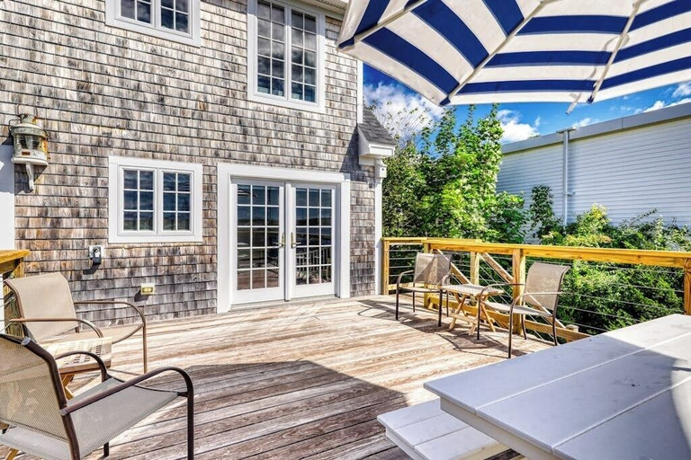 Outdoor dining 3, Elegant Home Right in Town With Gorgeous Water View, Deck & Interior, Lincoln