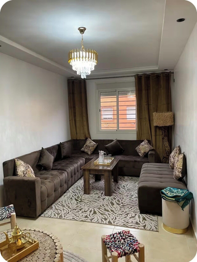 Living area, Rental apartment, Marrakech
