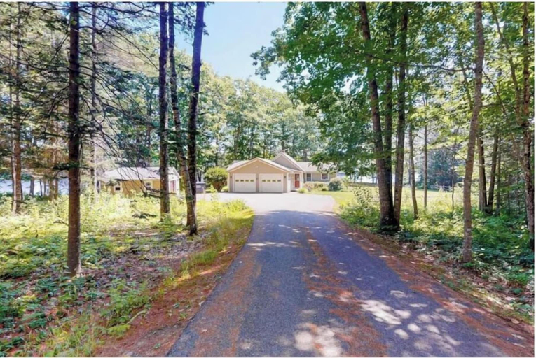 Exterior 5, Secluded Lakefront Home With Patio & Firepit, Fast Wifi, Wood Stove & W/D, Hancock