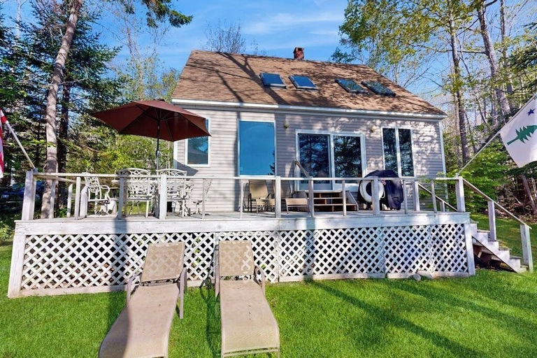 Terrace/patio, Oceanfront Home With Water Views - Central AC, Washer/dryer & Beach Access, Knox