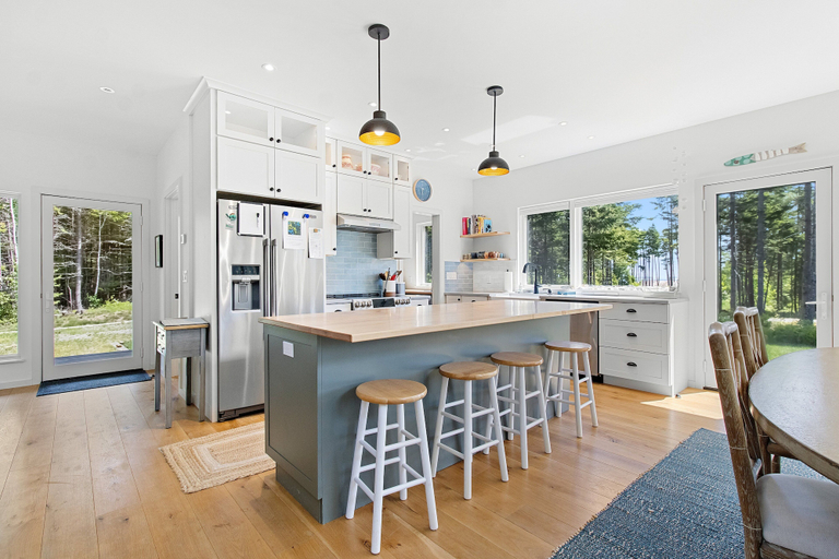 Private kitchen 2, Quiet, Modern, Dog-friendly Home With Ocean Views, Private Trails & Firepit, Knox