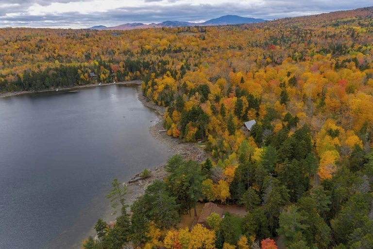 Aerial view 3, Lakefront Cabin With Lake Views, Cable, Beach Access & Private Dock, Piscataquis