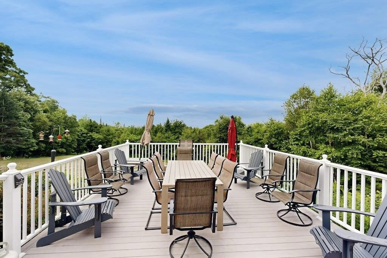 Outdoor dining, Expansive Modern Home w/ Ocean View, Gorgeous Garden & Dog-friendly, Lincoln