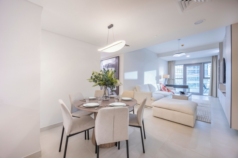 Dining, Bloomfields 3BR in Radiant Boulevard, Abu Dhabi City
