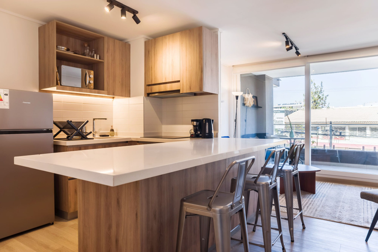 Private kitchen 3, Chic Las Condes Apt Pool Ideal For 3, Cordillera