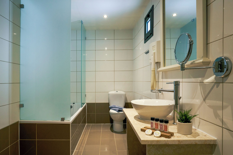 Bathroom 4, Mila Sissi Bay Hotel, Crete