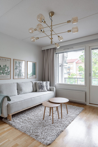 Living area, Stylish 1BR Apt with Sauna & Balcony, Pirkanmaa