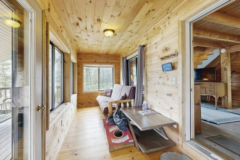 Living area 4, Wonderful Lakefront Gem W/ Free Wifi, Dock, Private Beach, Kayaks, Canoe & More, Piscataquis