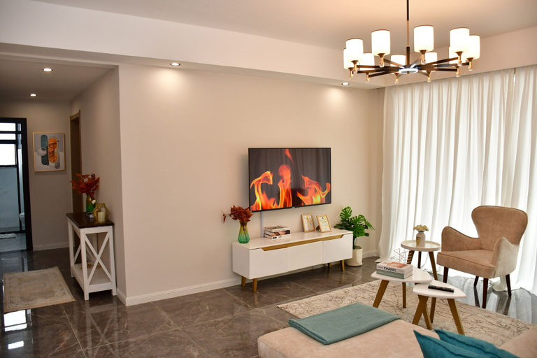 Living area, Sky homes 3bedroom with a park view, Mavoko