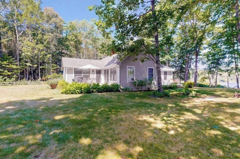 Exterior 2, Secluded Lakefront Home With Patio & Firepit, Fast Wifi, Wood Stove & W/D, Hancock