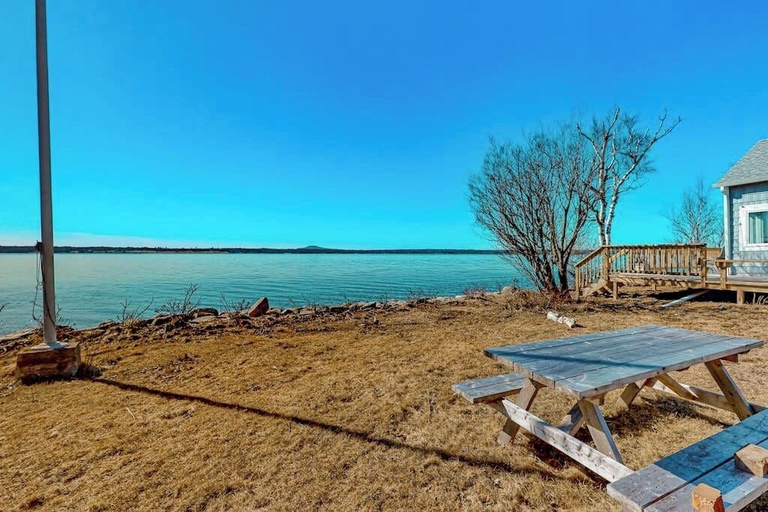 Outdoor dining 3, Cozy Seaside Retreat w/ Waterfront Deck, Expansive Lawn, & Breathtaking Sunsets, Hancock