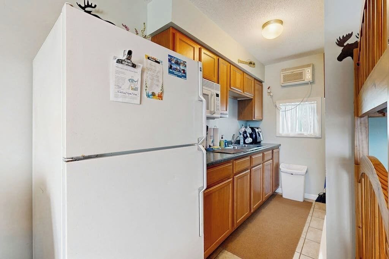Private kitchen 3, Studio With Shared Dock & Amazing View of Moosehead Lake & Mt. Kineo, Somerset