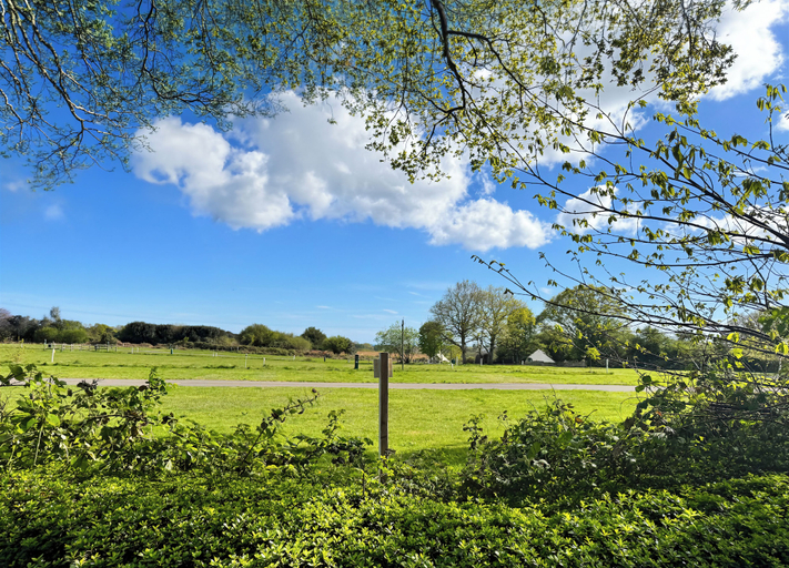 View from property 4, Chestnut Meadow Camping, East Sussex