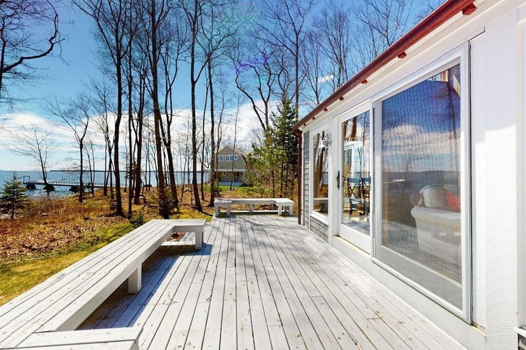 Terrace/patio 3, Oceanfront Retreat With Sunrise Views, Screened Porch, & Deck, Hancock
