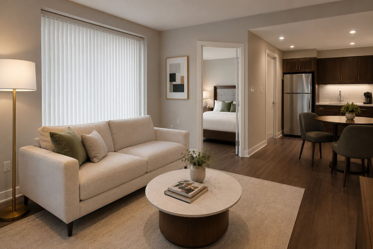 Living area, Modena City Hotel, Toronto