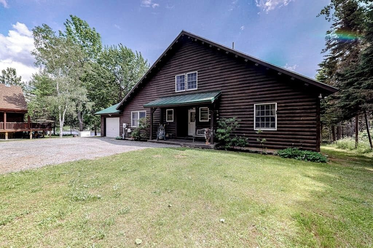 Exterior, Waterfront Home on Moose River With Firepit, Porch, Pool Table, Great River View, Somerset