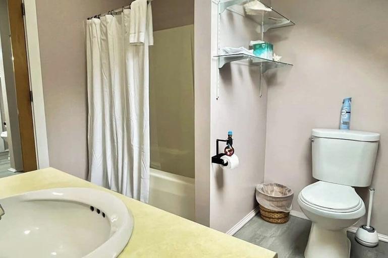 Bathroom 2, Charming Apartment With Ocean Views, Private Deck, and Easy bay Access, Hancock