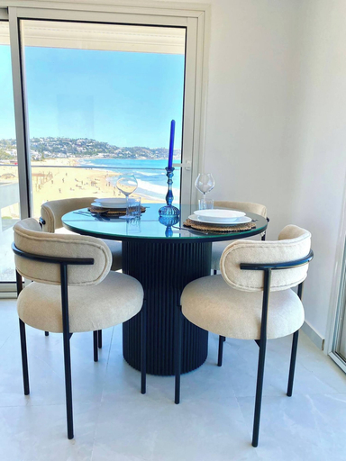 Dining room, Elegant Beachfront Apartment in La Marsa with Panoramic Sea Views, La Marsa