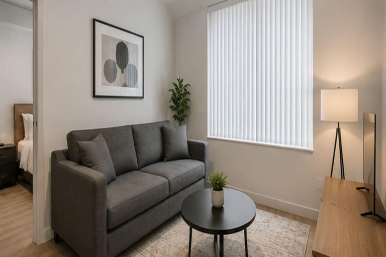 Living area, Downtown Verve Suites, Toronto