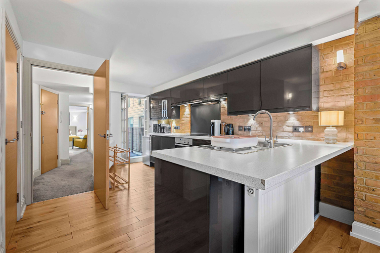 Private kitchen 2, Premium 1-bed Apartment in Soho, Near Carnaby St, London