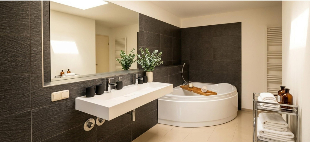 Bathroom, Elbquartier mit Balkon & Parkplatz in Pirna, Sächsische Schweiz-Osterzgebirge