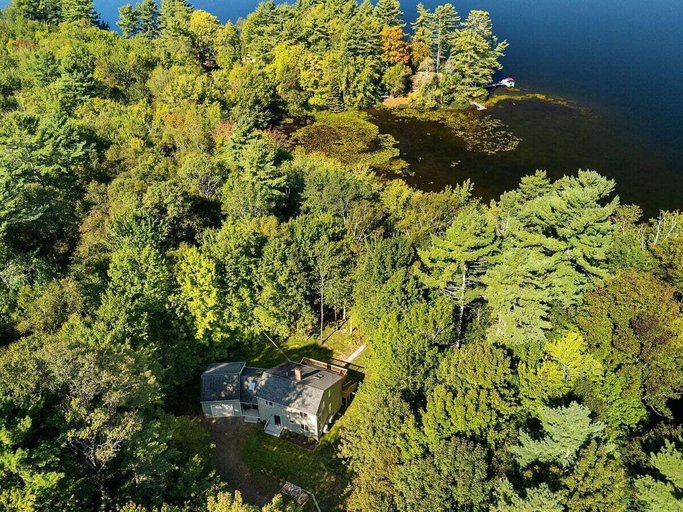 Aerial view 4, Kinney Cabin: 5-bedroom Lakefront Home, Lincoln