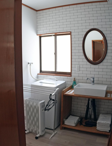 Bathroom, HARUNA WING Relax in a private cottage in the forest,enjoying the breathtaking view from a cypress w, Tsumagoi