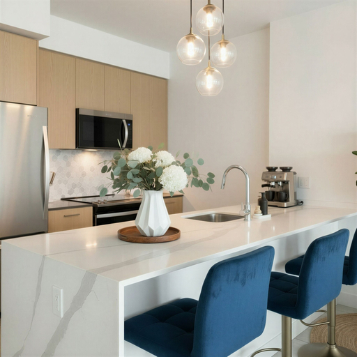 Private kitchen 4, Miami Luxury 1 BR - Sauna Gym Pool BBQ, Miami-Dade