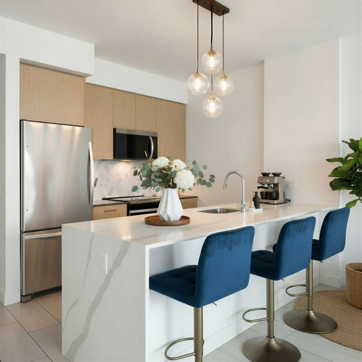 Private kitchen 3, Miami Luxury 1 BR - Sauna Gym Pool BBQ, Miami-Dade