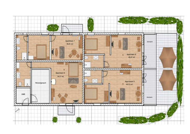 Floor plan 4, Neues Appartement im Lepels Hof, Vorpommern-Greifswald