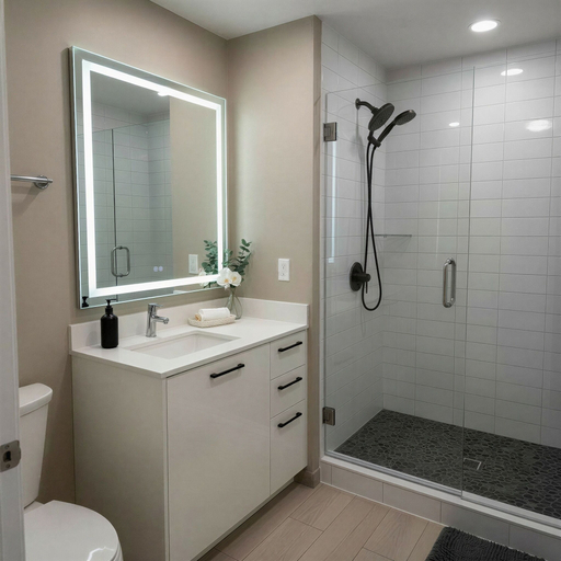 Bathroom, Miami Luxury 1 BR - Sauna Gym Pool BBQ, Miami-Dade