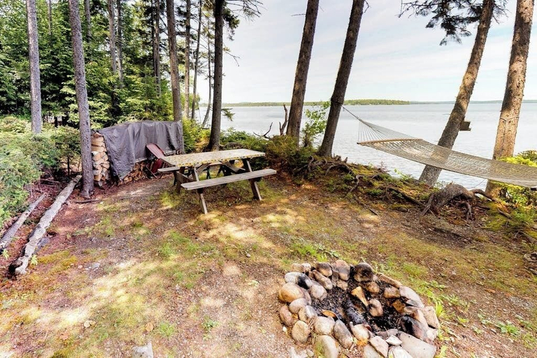Outdoor dining 3, Dog-friendly Lakefront Log Cabin With Peaceful Atmosphere, Dock & Boat Launch, Somerset