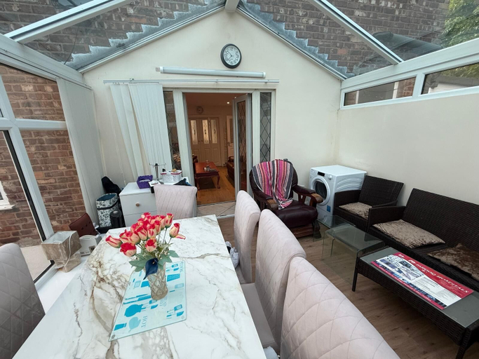 Outdoor dining 2, Ground Floor 1 Bed Flat | Free Parking | Near Tram, Manchester
