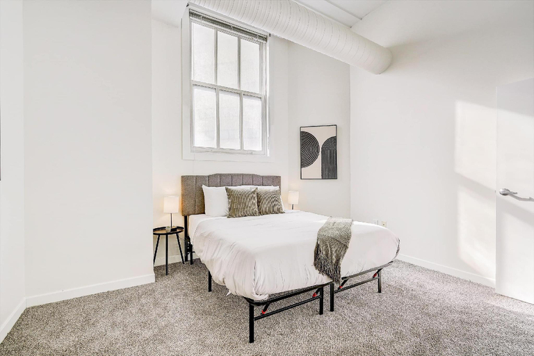 Bedroom 2, TWO CozySuites Apartment with Skybridge Access #1, Marion