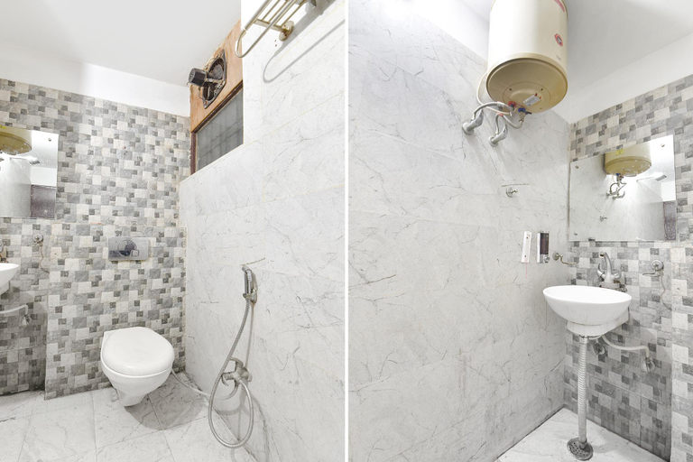Bathroom, FabHotel Rushank Palace - Near Jawahar Circle, World Trade Park, Jaipur