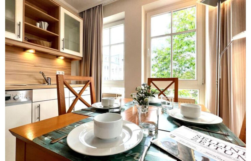 Private kitchen 4, Stilvolle Ferienwohnung Nahe Ostseestrand in Sellin, Vorpommern-Rügen