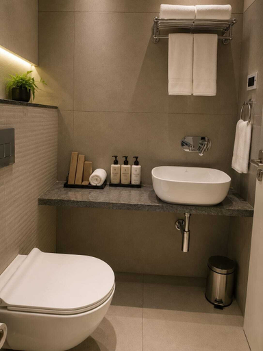 Bathroom, Hiive byConvivial Hotel TelibandhaRaipur, Raipur