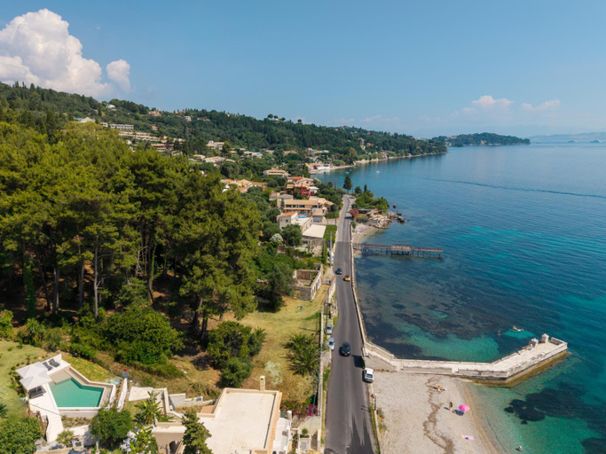 Swimming pool 4, Beachfront Achillion Bay Villa in Corfu, Ionian Islands