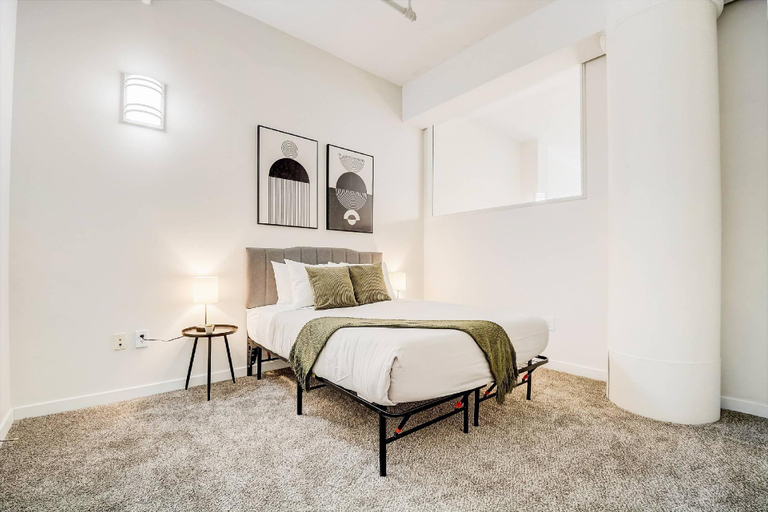 Bedroom 4, TWO CozySuites Apartment with Skybridge Access #1, Marion