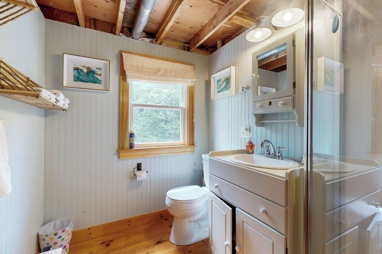 Bathroom 4, Sunny, Lakefront Home on South Pond With Private Dock, Great Deck & Firepit, Knox