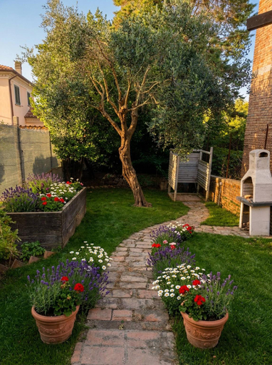 Garden 5, Charming 2-Floor Apartment with Vineyard Views in Morro dAlba, Ancona