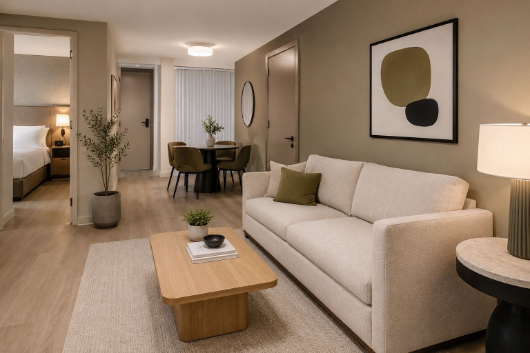 Living area 2, Northmere Suites, Toronto
