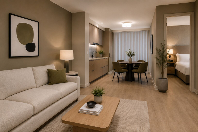 Living area 4, Northmere Suites, Toronto