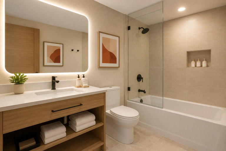 Bathroom, Simcoe & Co. Suites, Toronto